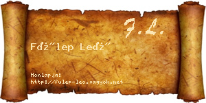 Fülep Leó névjegykártya